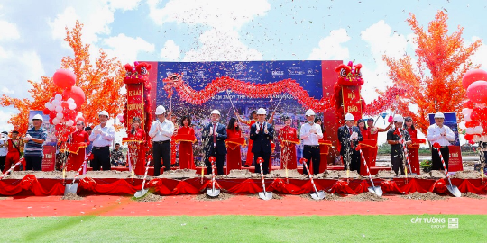 TỔ CHỨC TRANG TRÍ LỄ ĐỘNG THỔ KHU KINH TẾ ĐÊM THE REGINA KHÁNH NGỌC