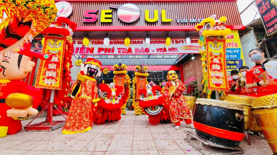 MÚA LÂN SƯ RỒNG KHAI TRƯƠNG 