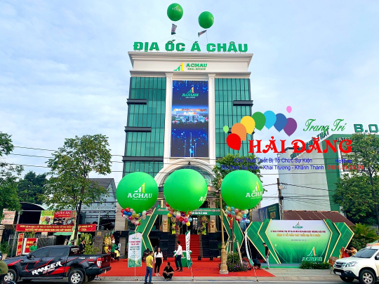 TRANG TRÍ LỄ KHAI TRƯƠNG RA MẮT TRỤ SỞ MỚI ĐỊA ỐC Á CHÂU
