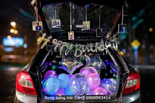 DỊCH VỤ TRANG TRÍ BONG BÓNG CỐP XE Ô TÔ BẤT NGỜ